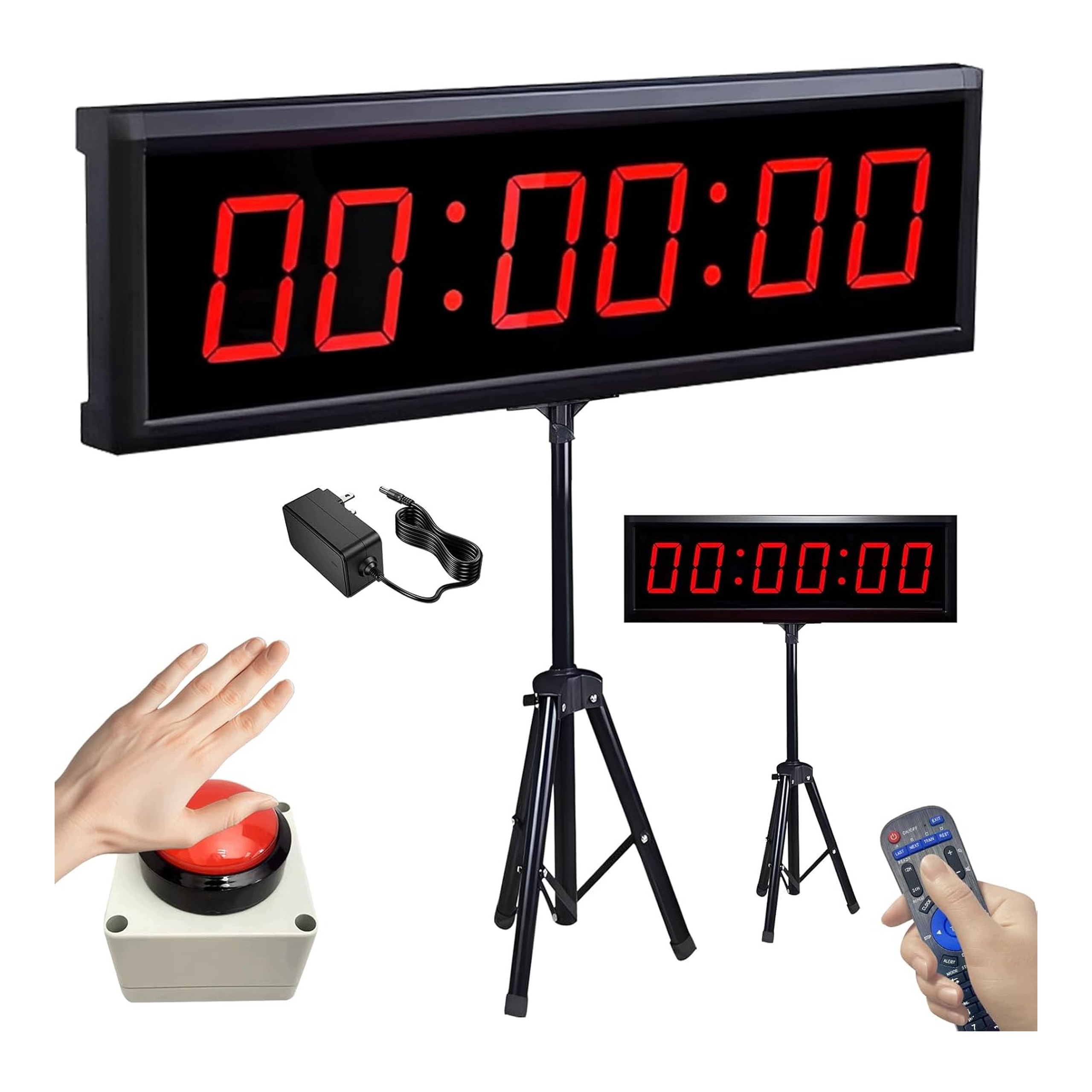 Sportowy Timer Led Cyfrowy Stoper Odliczający Z Pilotem Na Statywie