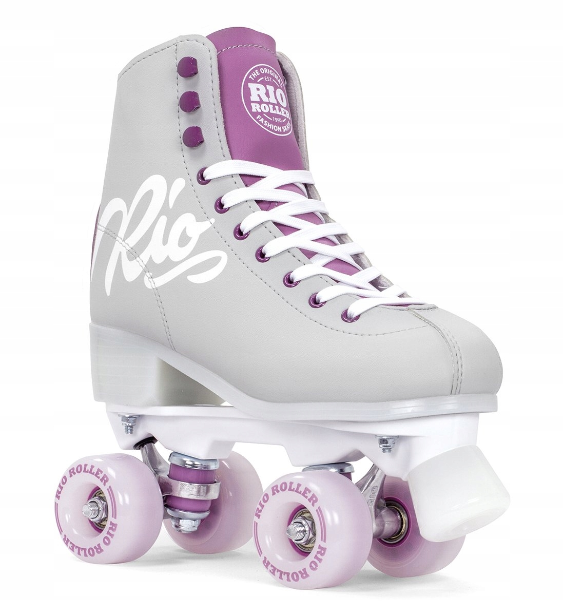 Rio Roller Script Quad Wrotki Szare/Fioletowe Rozmiar 39,5