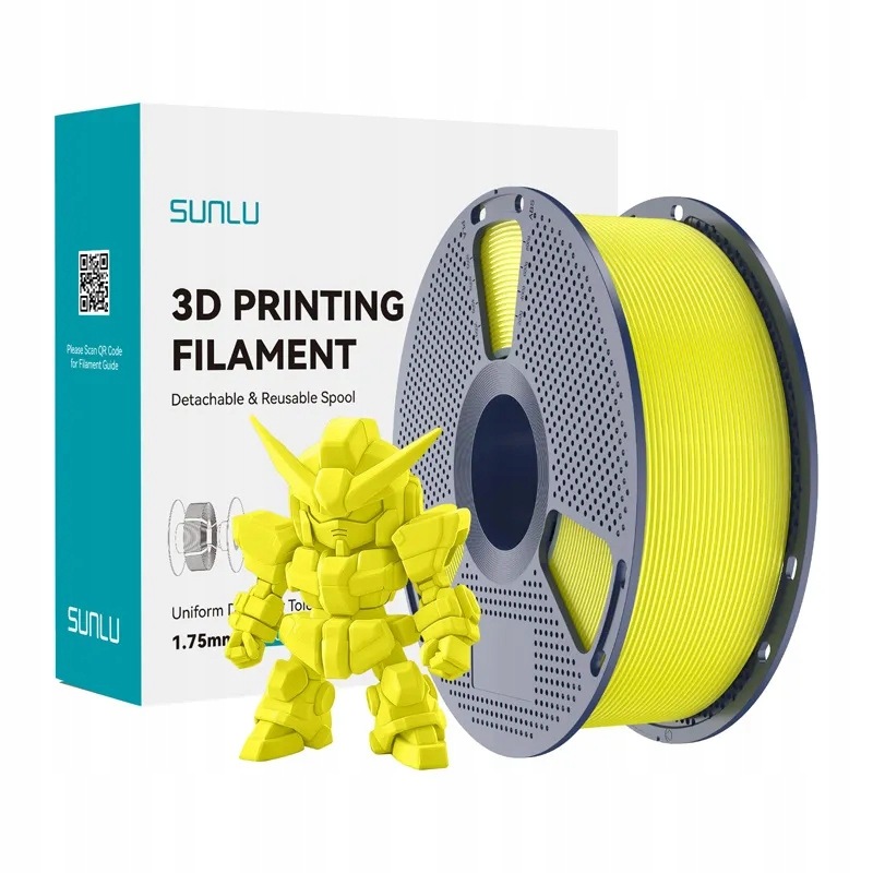 Filament Sunlu Pla+ 2.0 1.75mm 1kg (żółty)