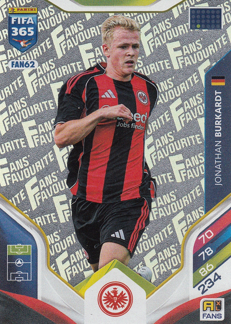Karta Panini Fifa 365 2026 Fans' Favourite Jonathan Burkardt FAN62