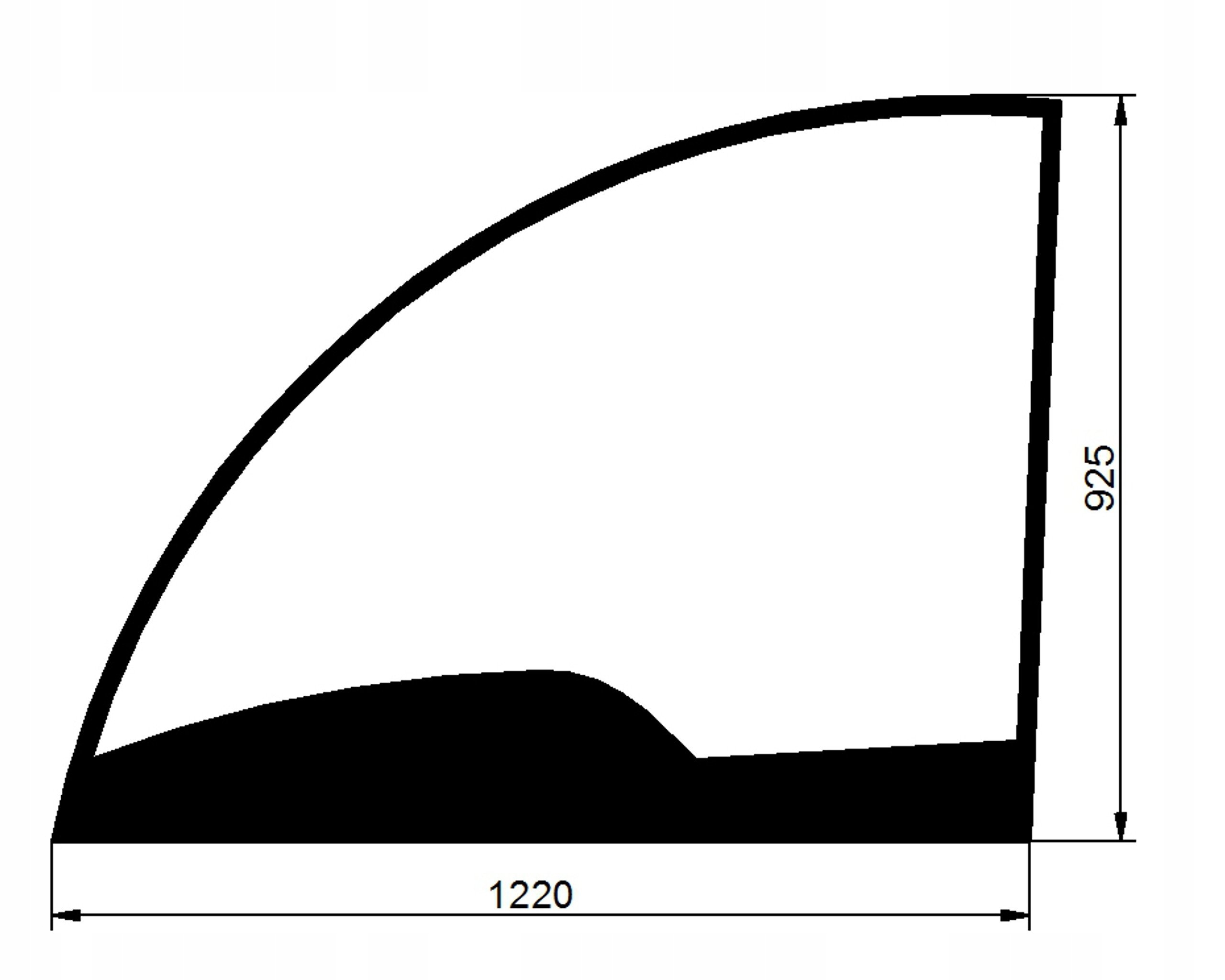 sklo Claas Targo K50 K60 K70 série K boční pravé