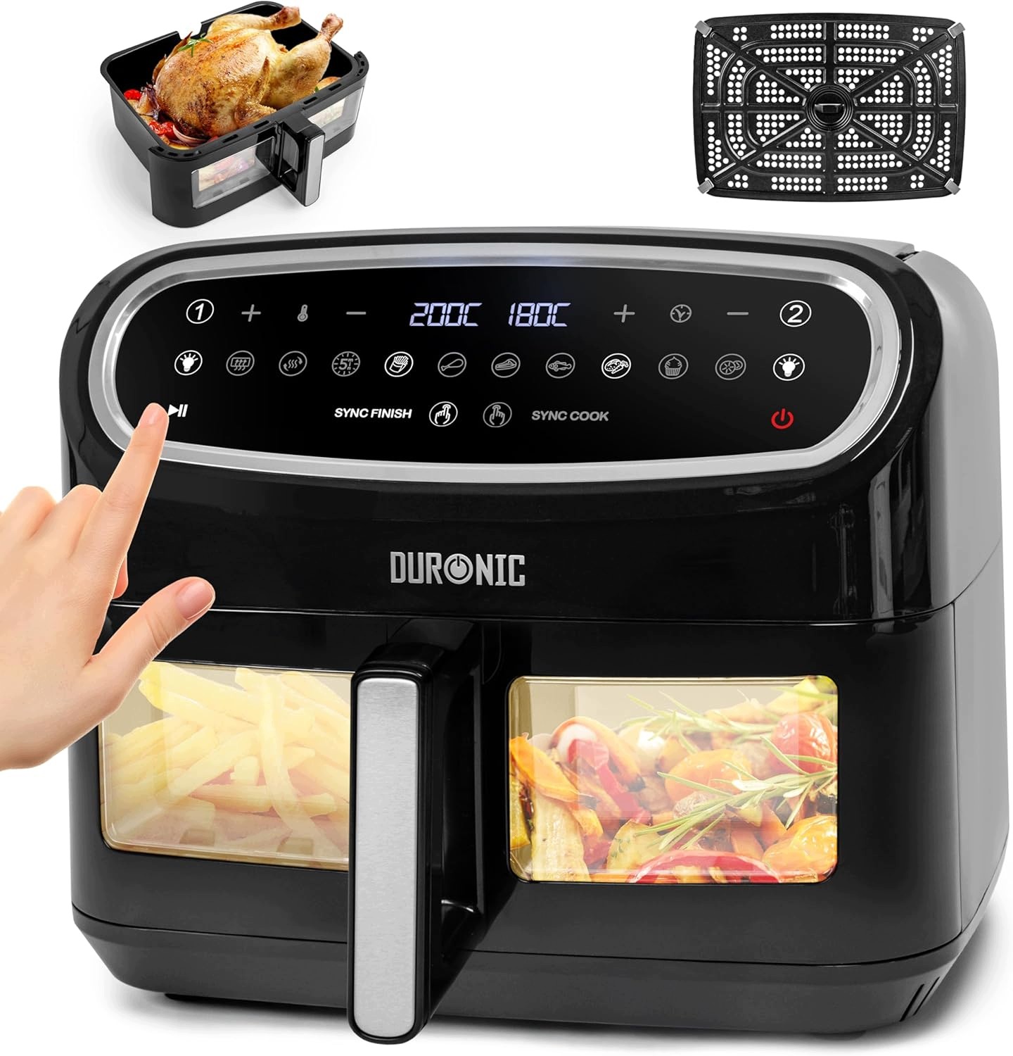 Horkovzdušná Fritéza AF14 10L 2400W Multifunkční Airfryer XXL