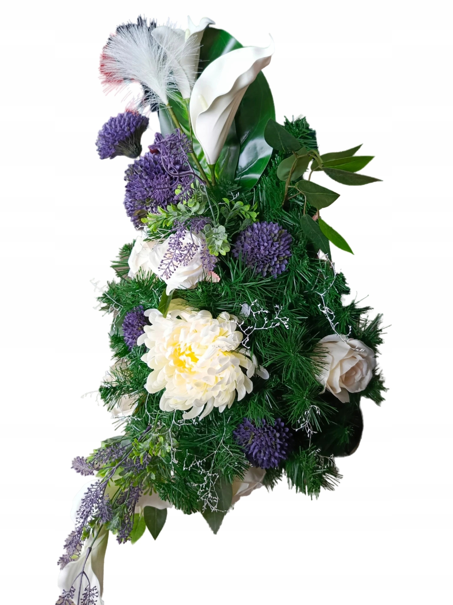 Svazek Dekorace Velký Kompozice Na Hrob Hřbitov Pohřeb Umělé Květy