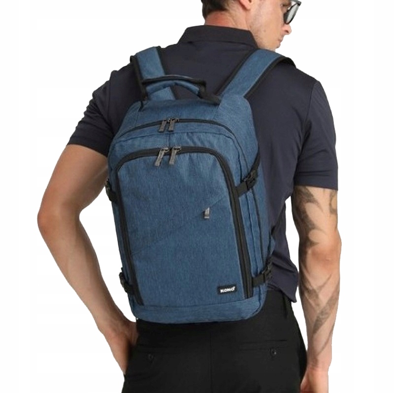 Kono Plecak Ryanair 40x30x20 do samolotu bagaż podręczny podróżny niebieski