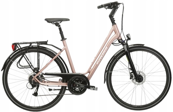 Rower Trekingowy Kross Sentio 4.0 M(20") 28 Różowy Złoty Biały Połysk