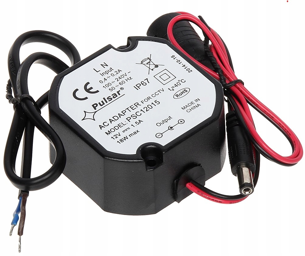 

Zasilacz impulsowy 12V/1.5A Pulsar do puszek