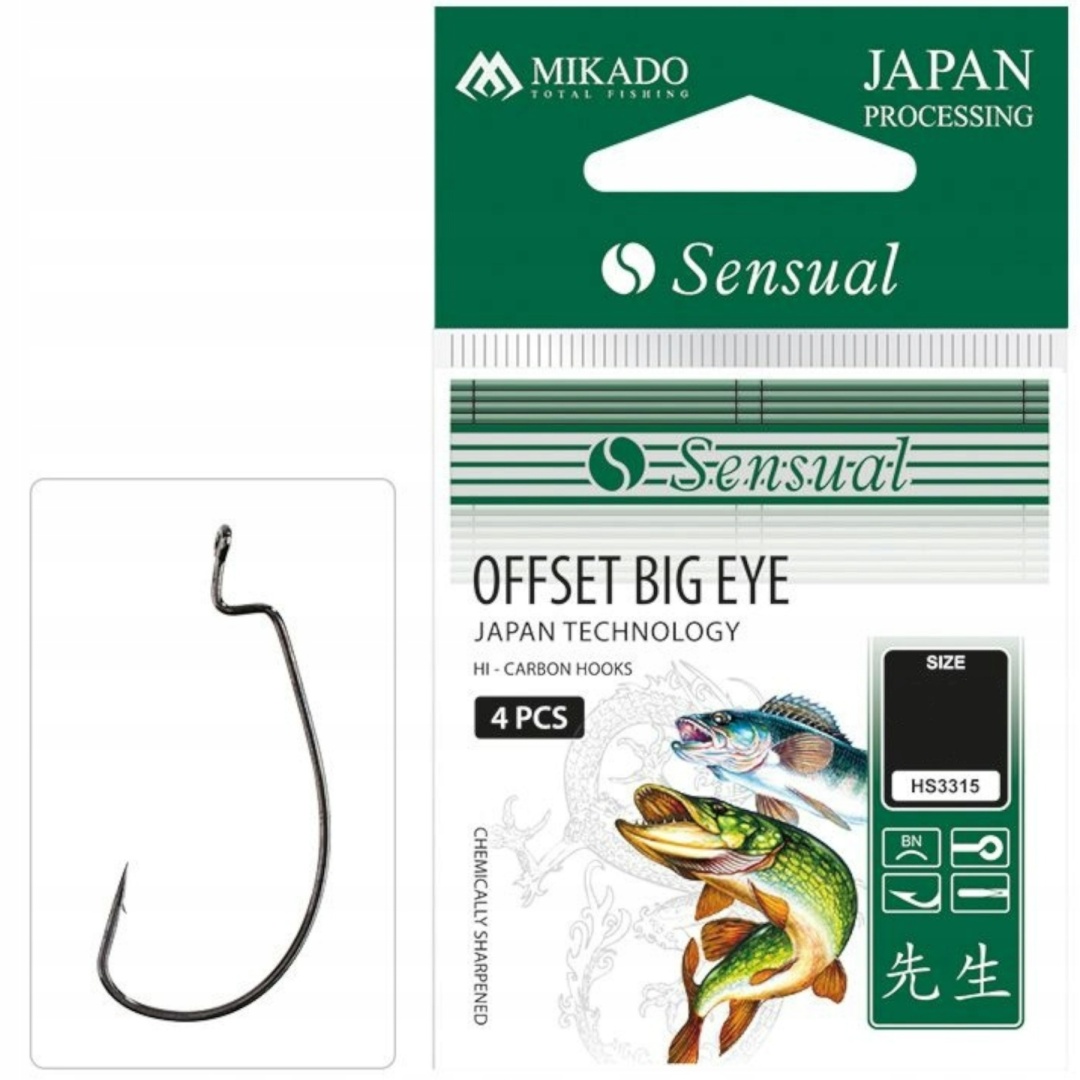 haczyk offsetowy Mikado Sensual offset big eye nr2/0 4szt