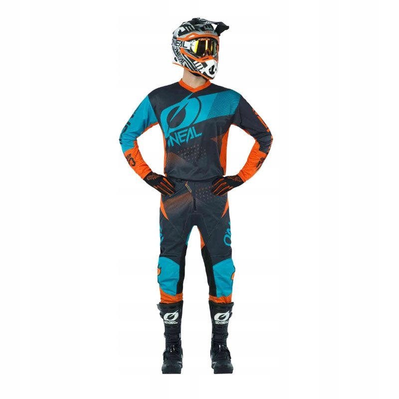 Pomarańczowe spodnie enduro cross O'NEAL Element Factor 36 obwód 90-95cm Rozmiar 36