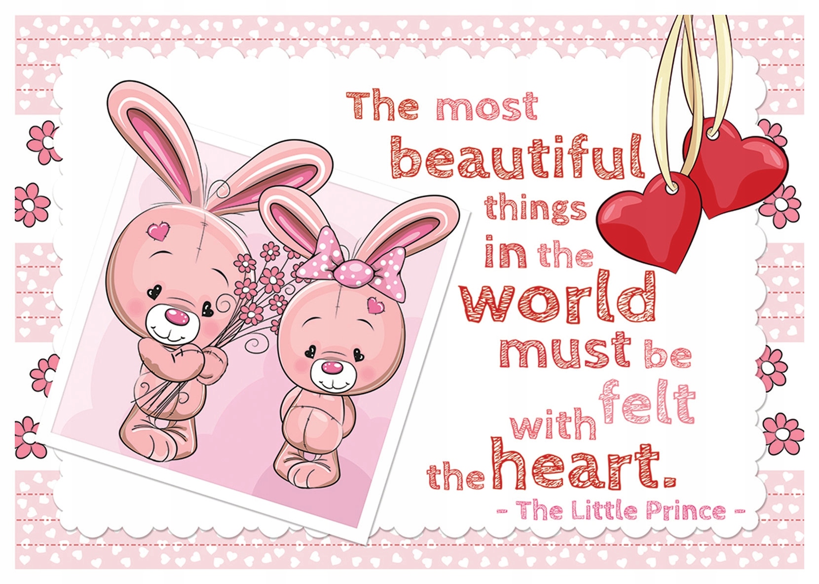 Tapeta Ružové zajačiky s kvetmi vinylová 368x254 do detskej izby lepidlo