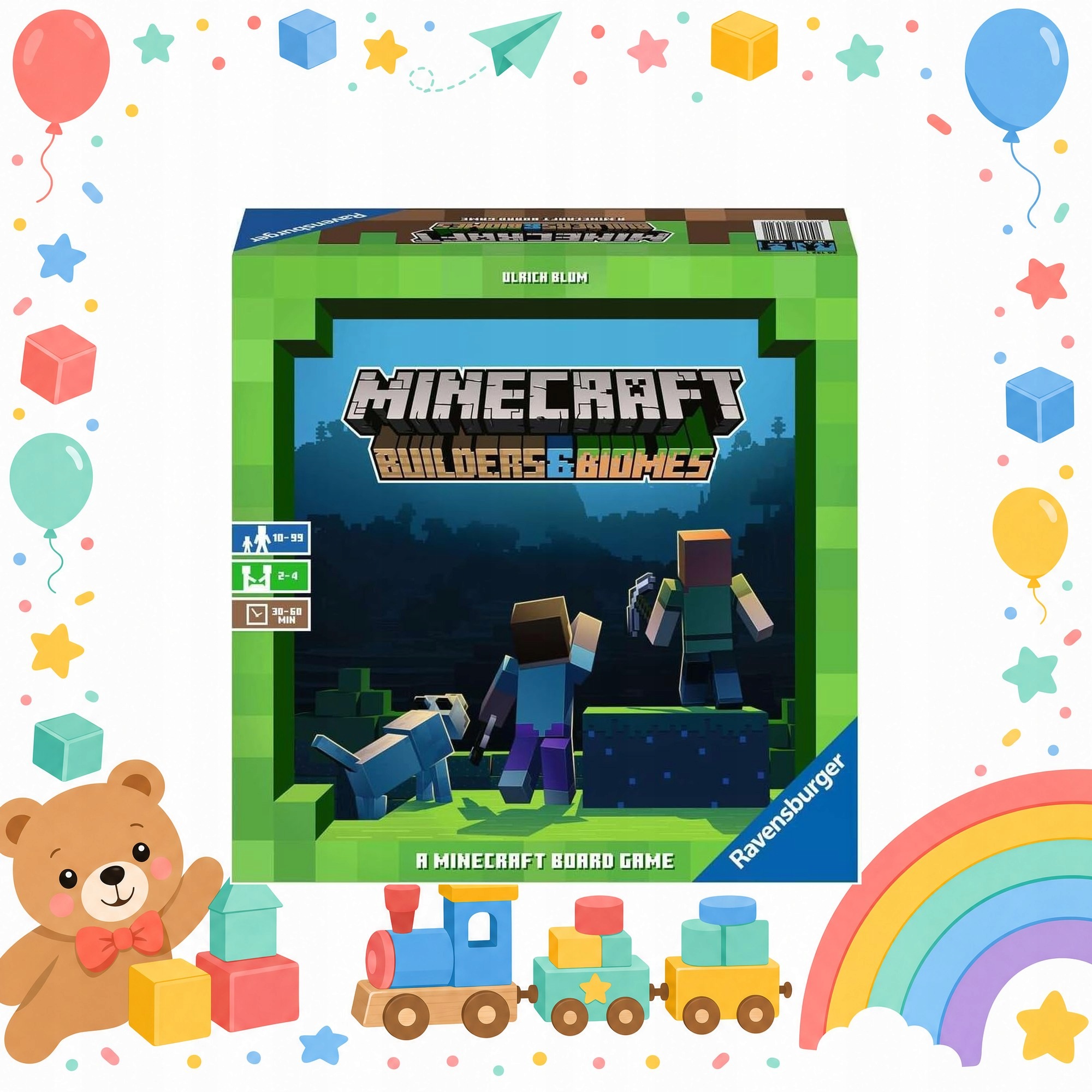 Ravensburger Minecraft Builders Biomes Gra Strategiczna 2-4 Graczy +ebook