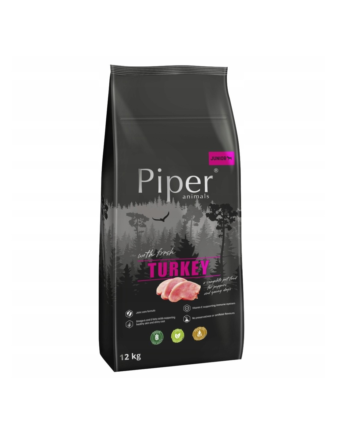 Levně Krmivo pro psy juniorské Piper s krůtím masem 12 kg