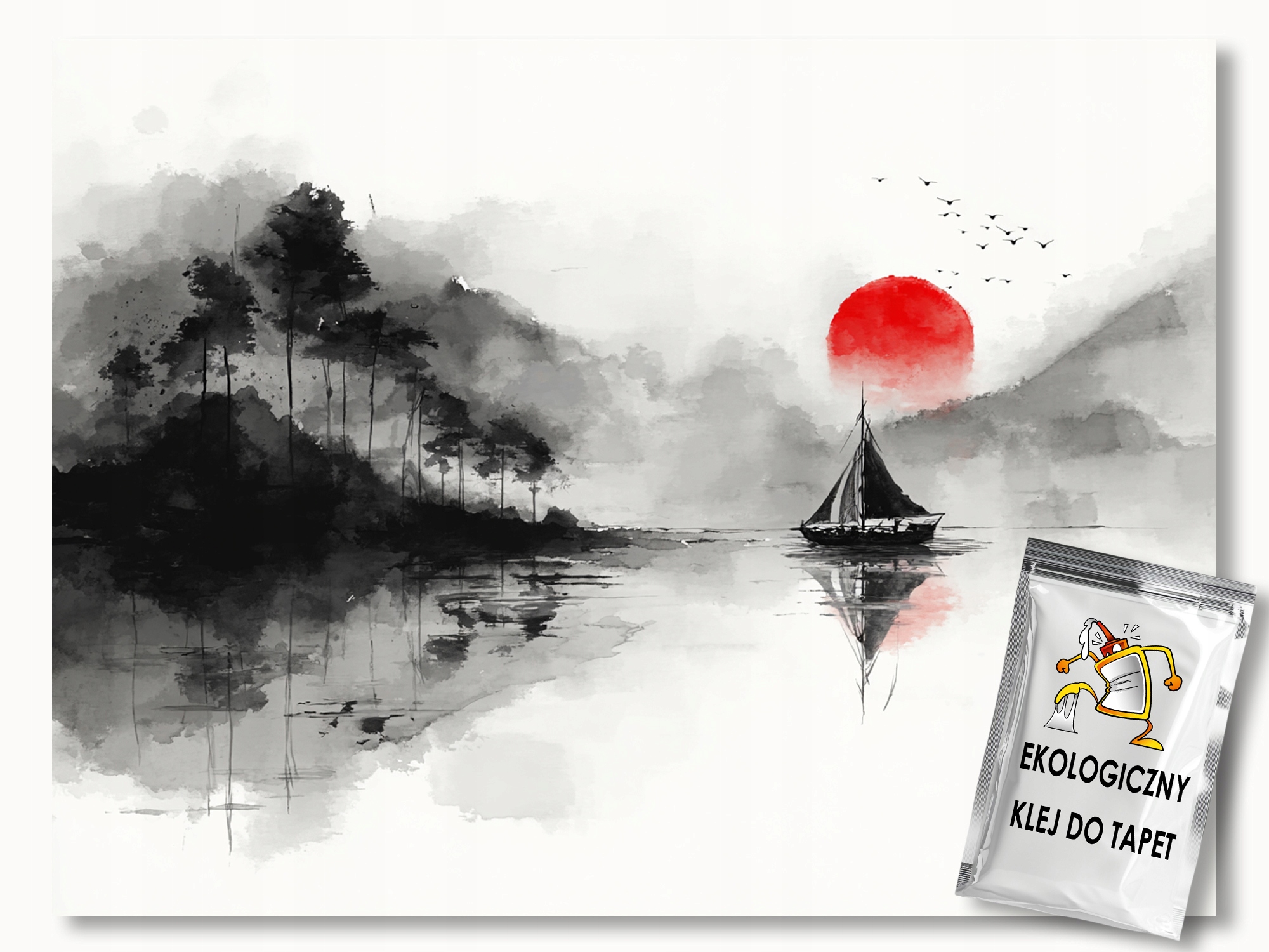 Vliesová fototapeta Krajina Asie Orient Sumi-e tuš Japonsko 400x280 155g