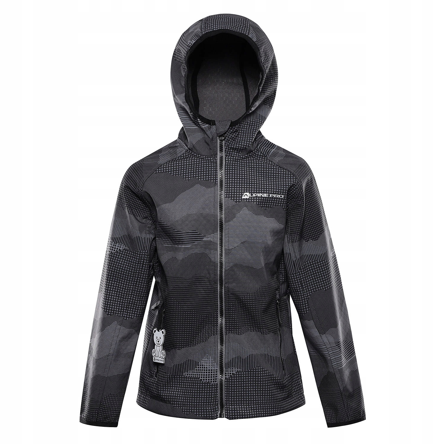 Kurtka dziecięca trekkingowa softshell Alpine Pro Ezoro szary r.128-134