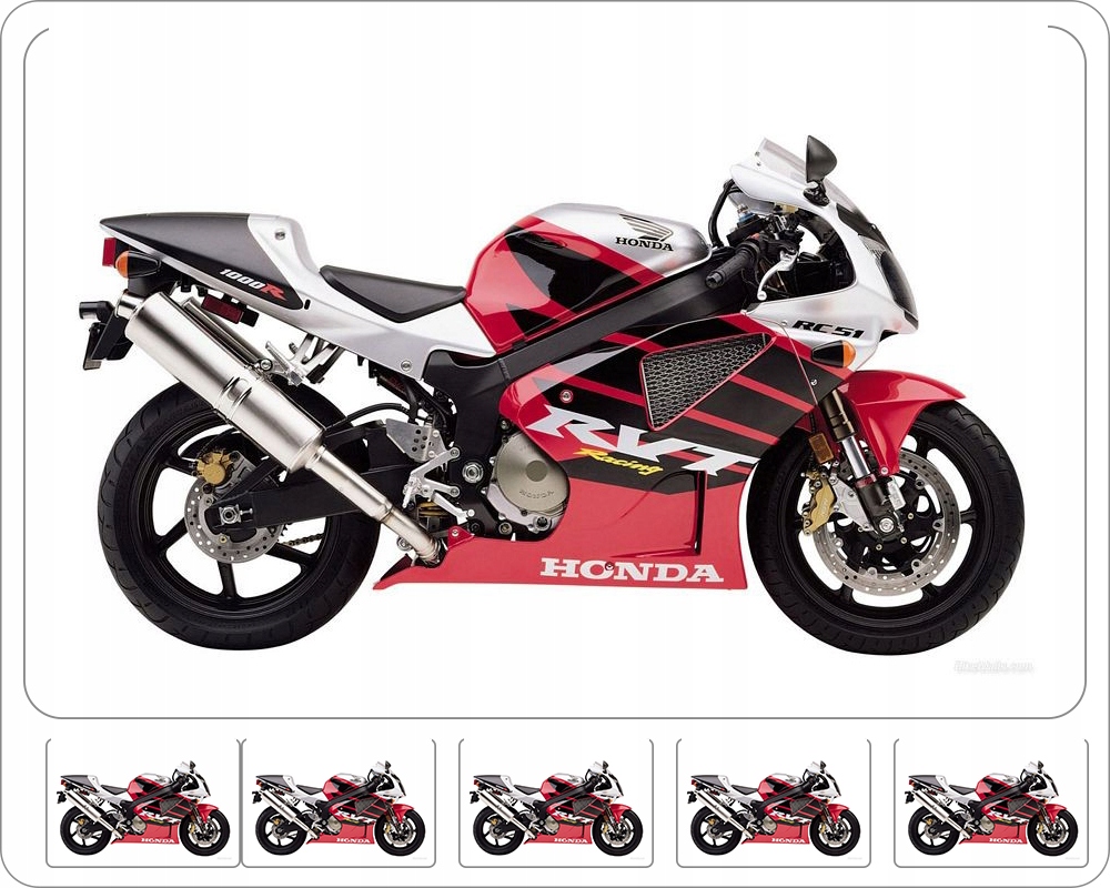 Samolepky Juula Pro Honda Rvt 1000 RC51 2001 Stříbrná Červená Černá