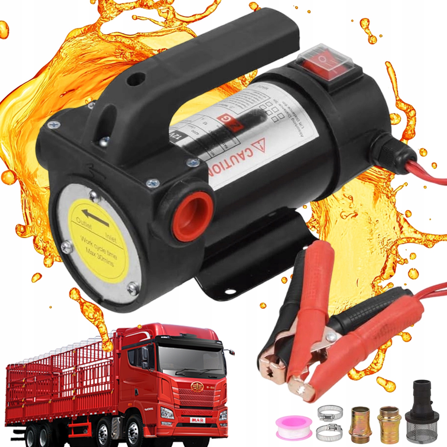 Elektrická Dieselová Přenosová Pumpa 12V 50 L, Vhodná Pro Dílny A Vozidla