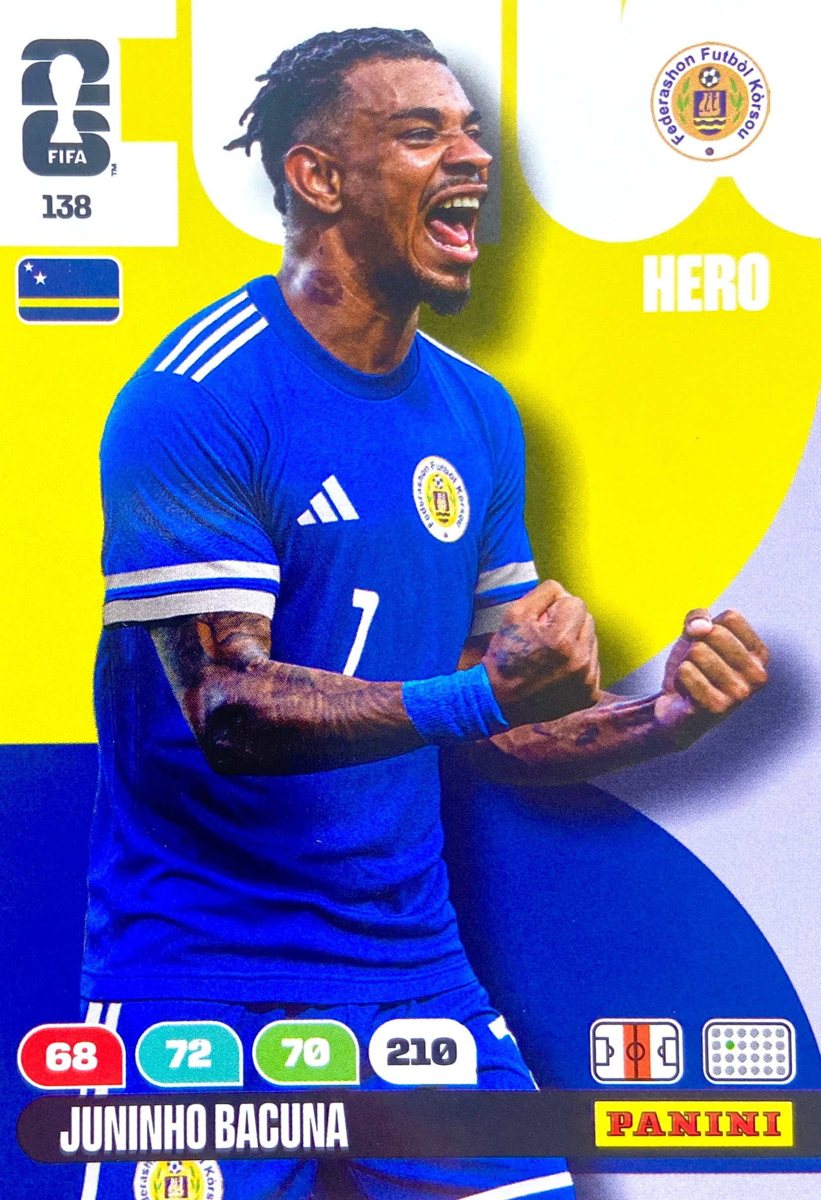 Panini Fifa World Cup 2026 karta piłkarska Hero 138 Juninho Bacuna Curacao