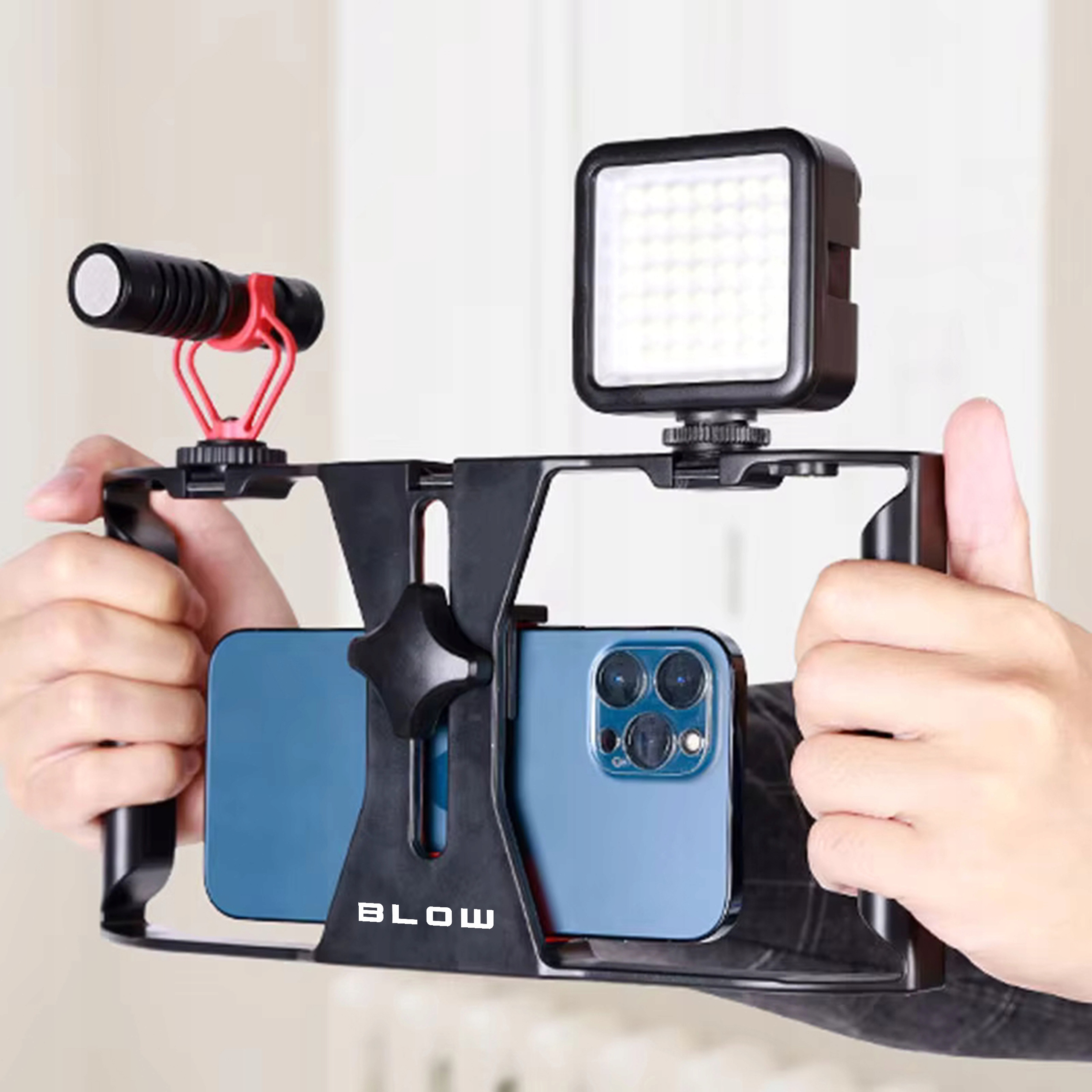 STABILIZATOR GIMBAL RĘCZNY KLATKA OPERATORSKA DO TELEFONU SMARTFONA UCHWYT Model BS17