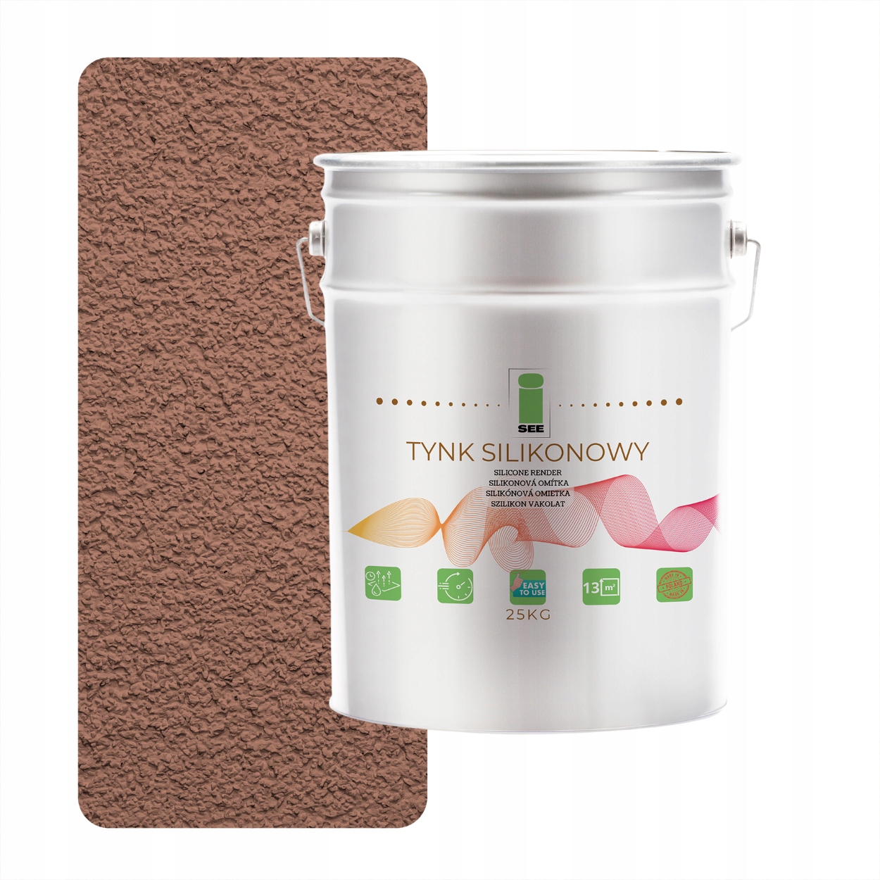 Silikónová Fasádna Omietka Hnedá Bledá 1.5 MM Paropriepustná 25 Kg
