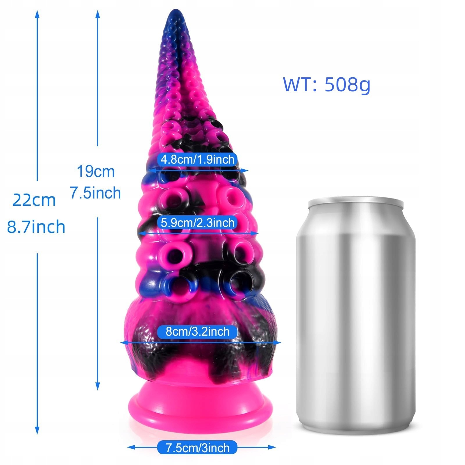 SHKANLA Wibrator Dildo Tentakel Silikonowy Fantasy Z Przyssawką 10 Trybów — miniatura 2