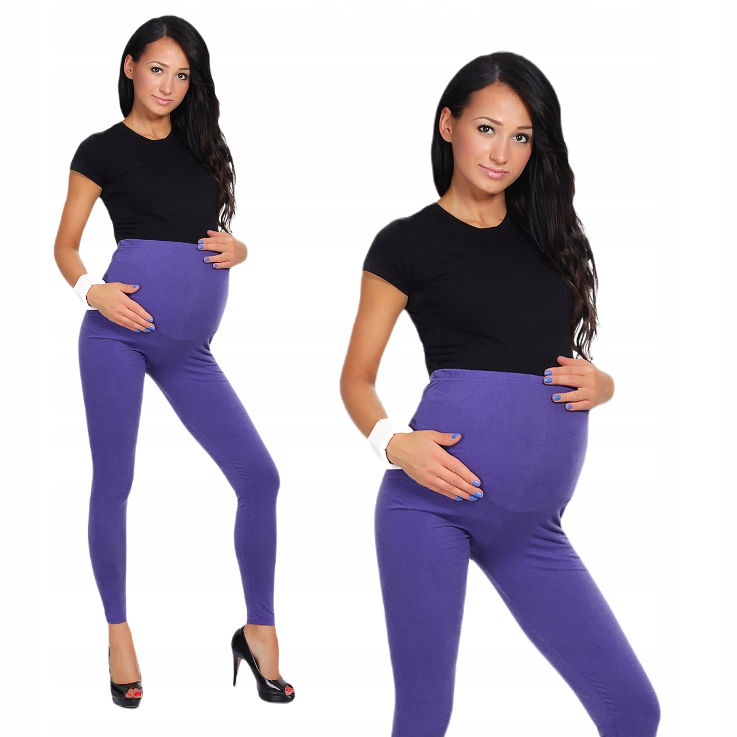 LEGGINSY CIĄŻOWE GETRY BAWEŁNIANE Z PANELEM 2XL