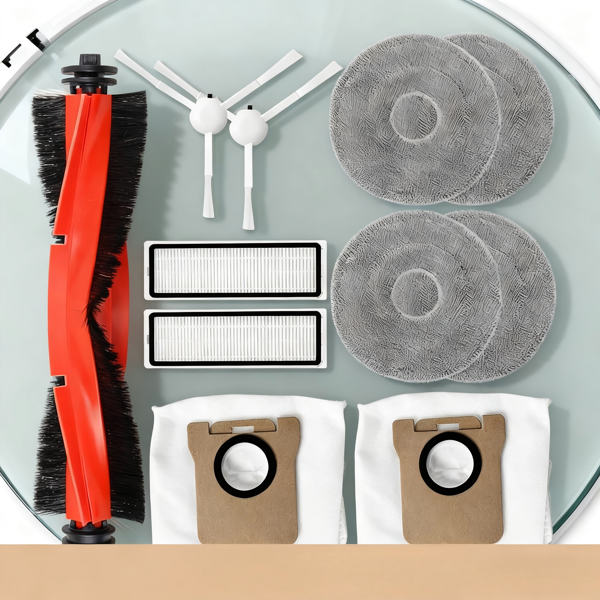 Sada Filtračných Vreciek Kefy Mop Pre Xiaomi Robot Vacuum X10+ X20+ Plus Pro