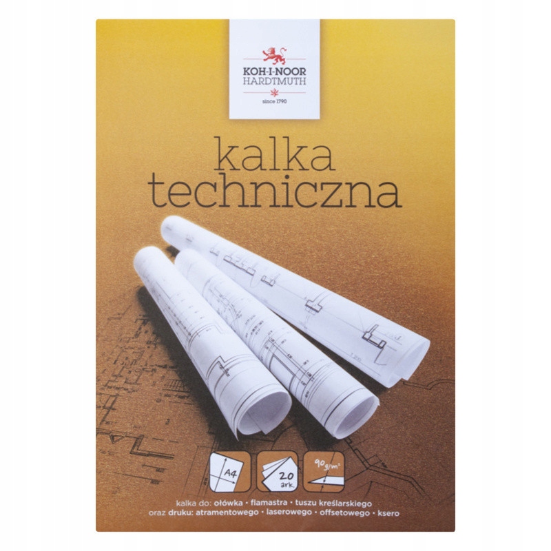 Kalka kreślarska techniczna Diamant A4 - Koh-I-Noor - 20 ark