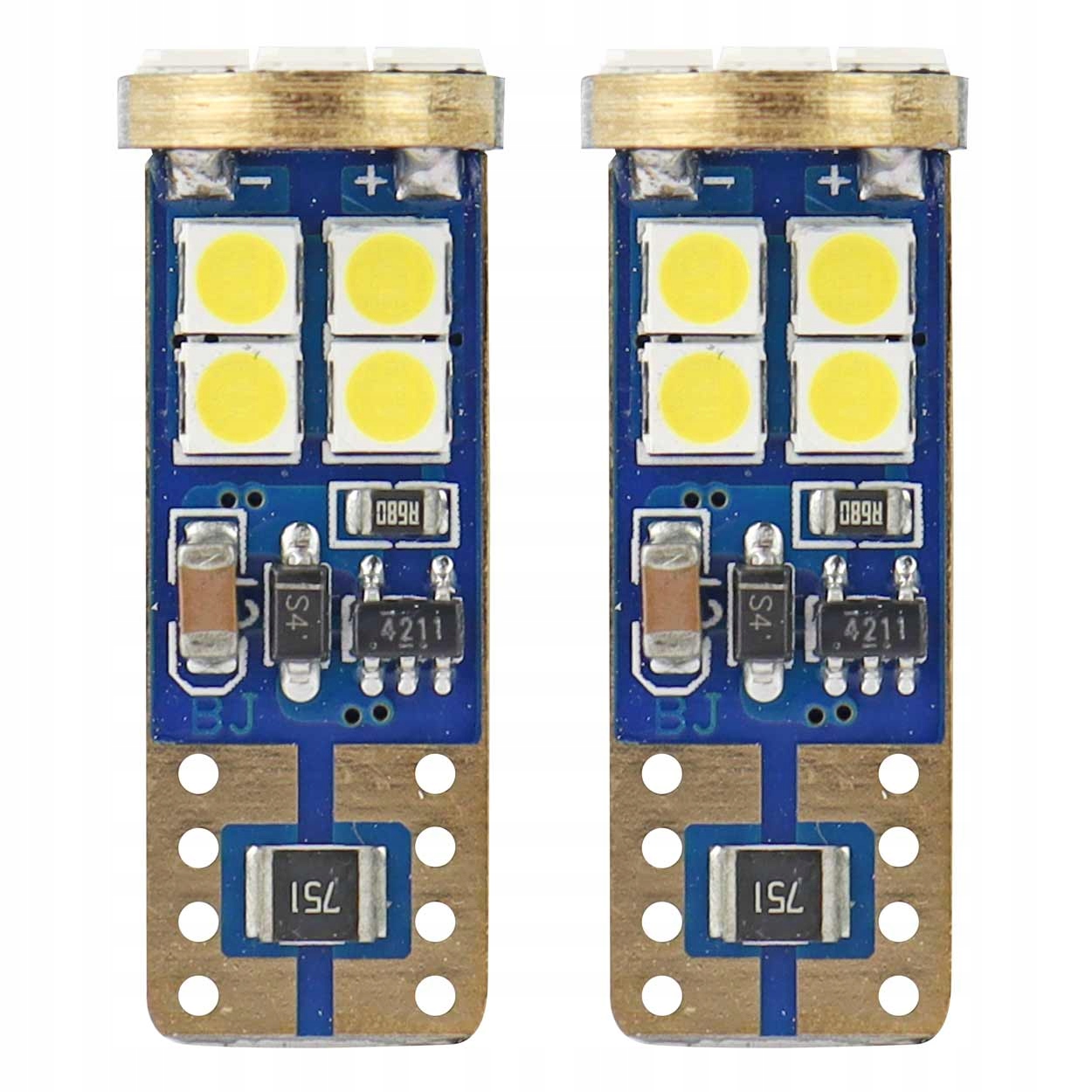 ŻARÓWKI LED CANBUS W5W T10 12V/24V 12 SMD WHITE
