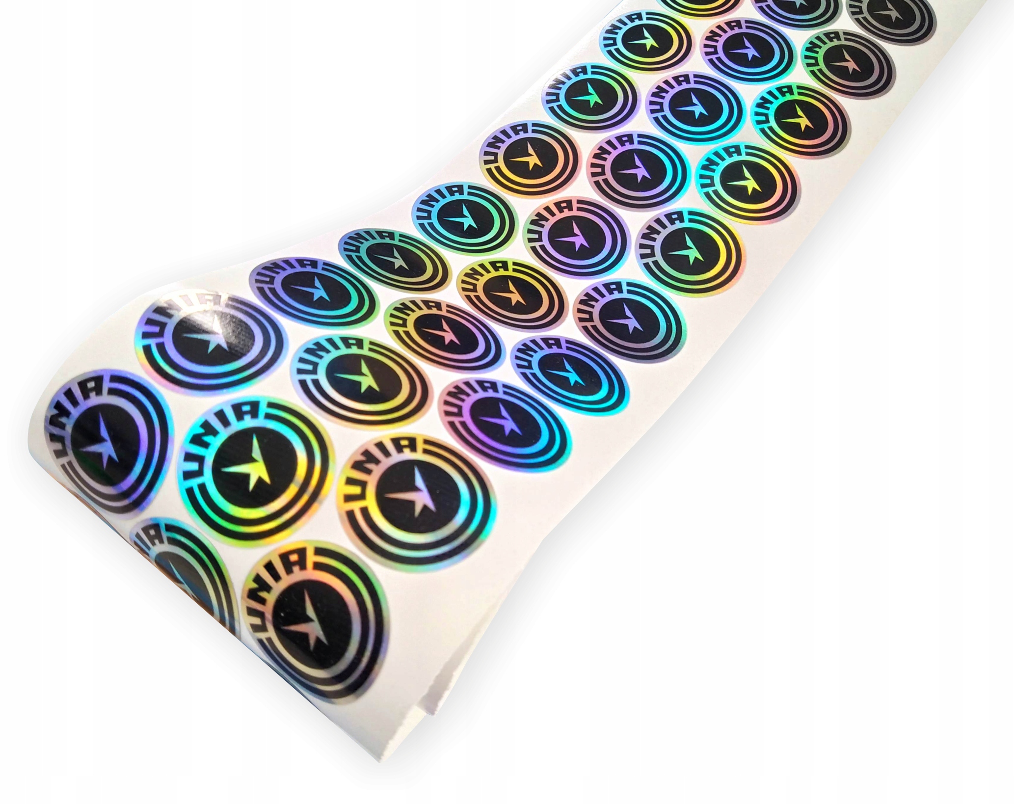 

Naklejki holograficzne/hologramy z Logo 5cm 50szt