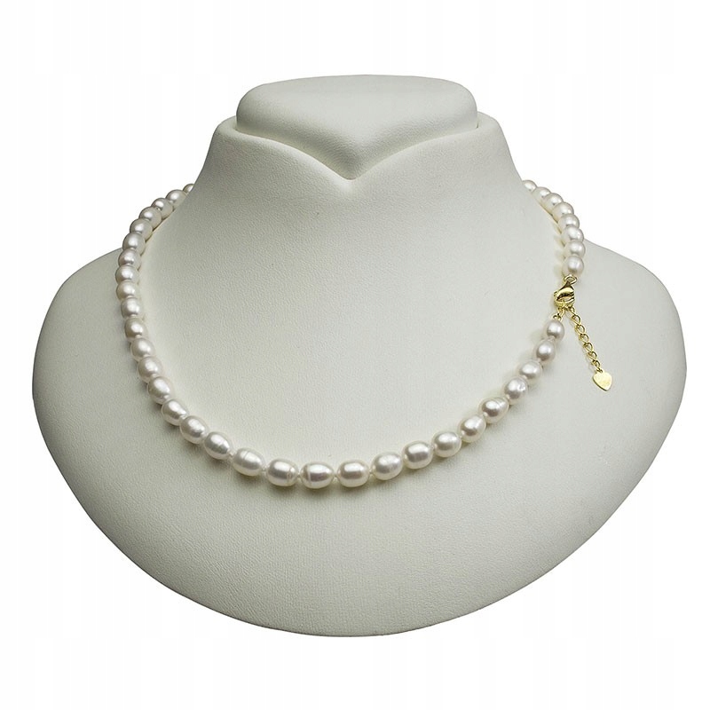 Pozlacený Náhrdelník Z Pravých Bílých Perel