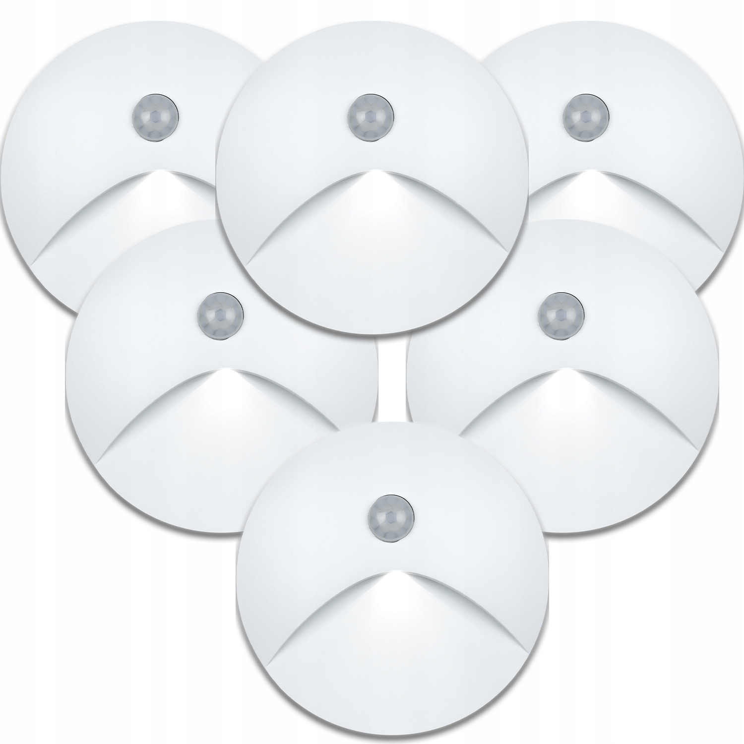 6X Hliníková Schodišťová Svítilna S Osvětlením Pohybový Detektor