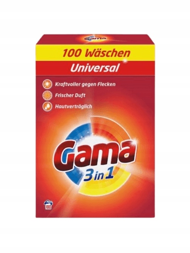 Levně Gama 3V1 Univerzální prášek na praní 6 kg (100 praní)