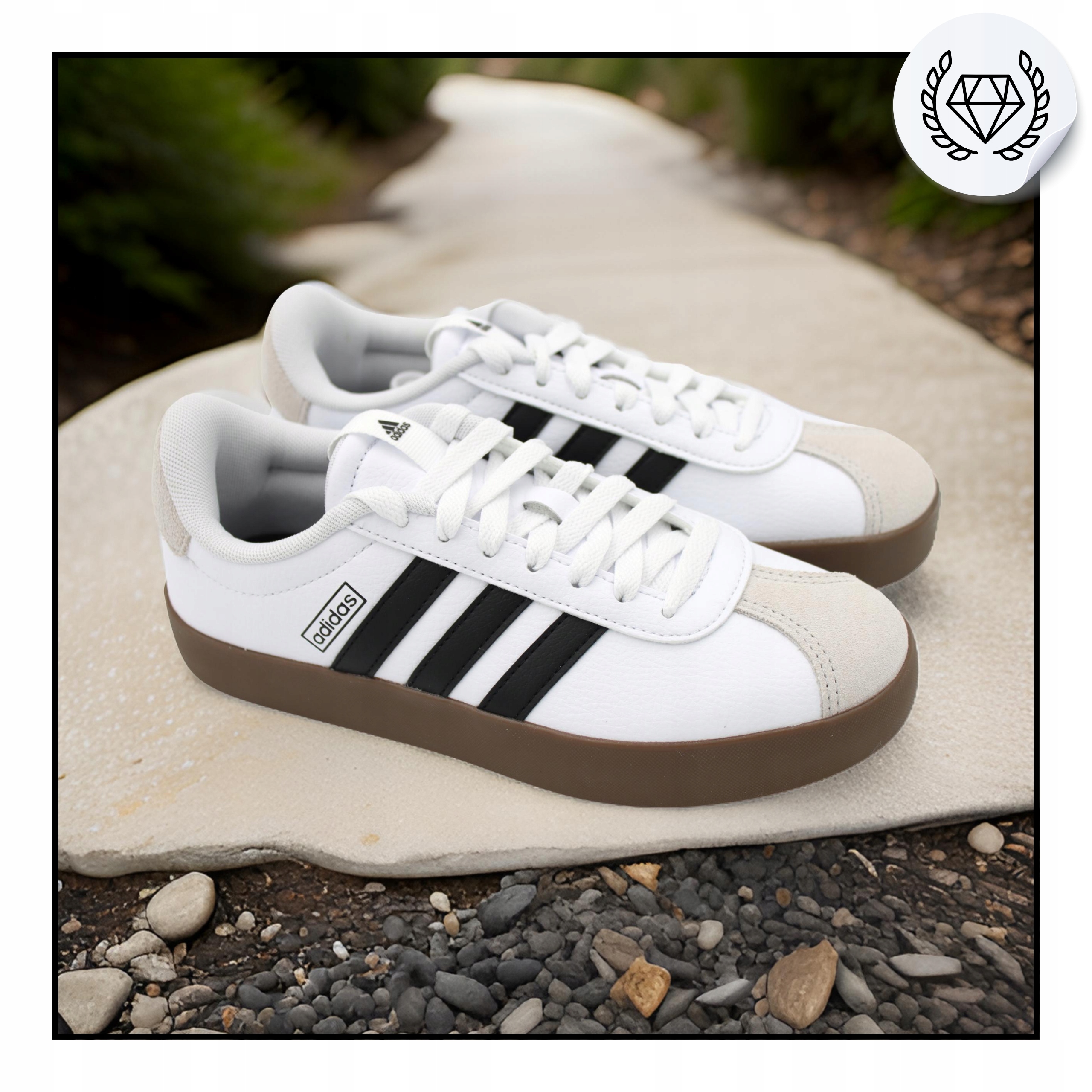 BUTY DAMSKIE SPORTOWE WYGODNE SNEAKERSY ADIDAS VL COURT ID8797 r. 39 1/3 Marka adidas