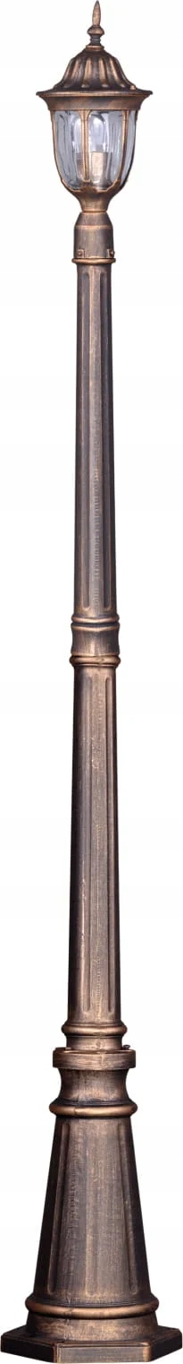 Stojaca záhradná lampa Kaja Vasco 190 cm čierna/zlatá IP44 E27