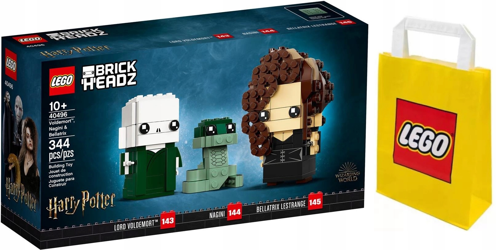 LEGO BRICKHEADZ 40496 Voldemort, Nagini i Bellatrix + TORBA LEGO