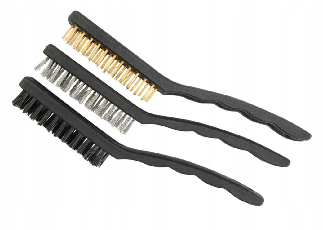 

Zestaw szczotek mosiądz-stal-nylon 230mm, kpl.3szt