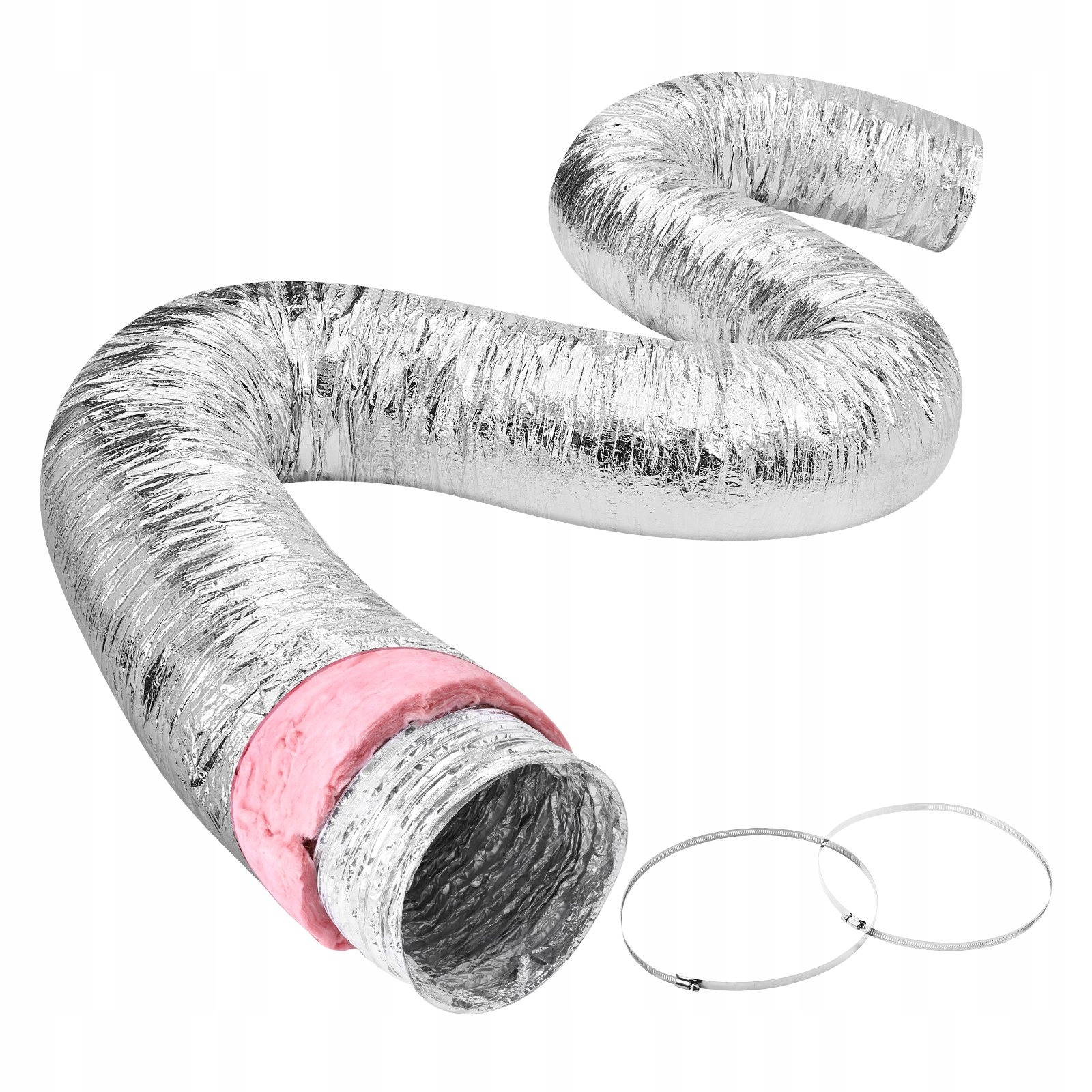 Rúrka spiro kanál pružný ventilačný flex hliník ø208 mm 7 m