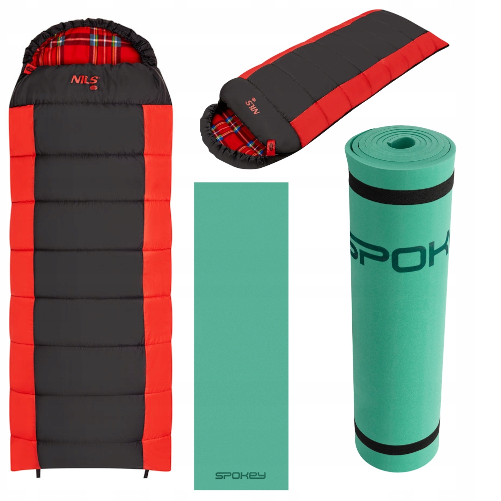 Śpiwór Turystyczny Mumia Lekki Z Kapturem Pod Namiot 220 x 80 cm Karimata