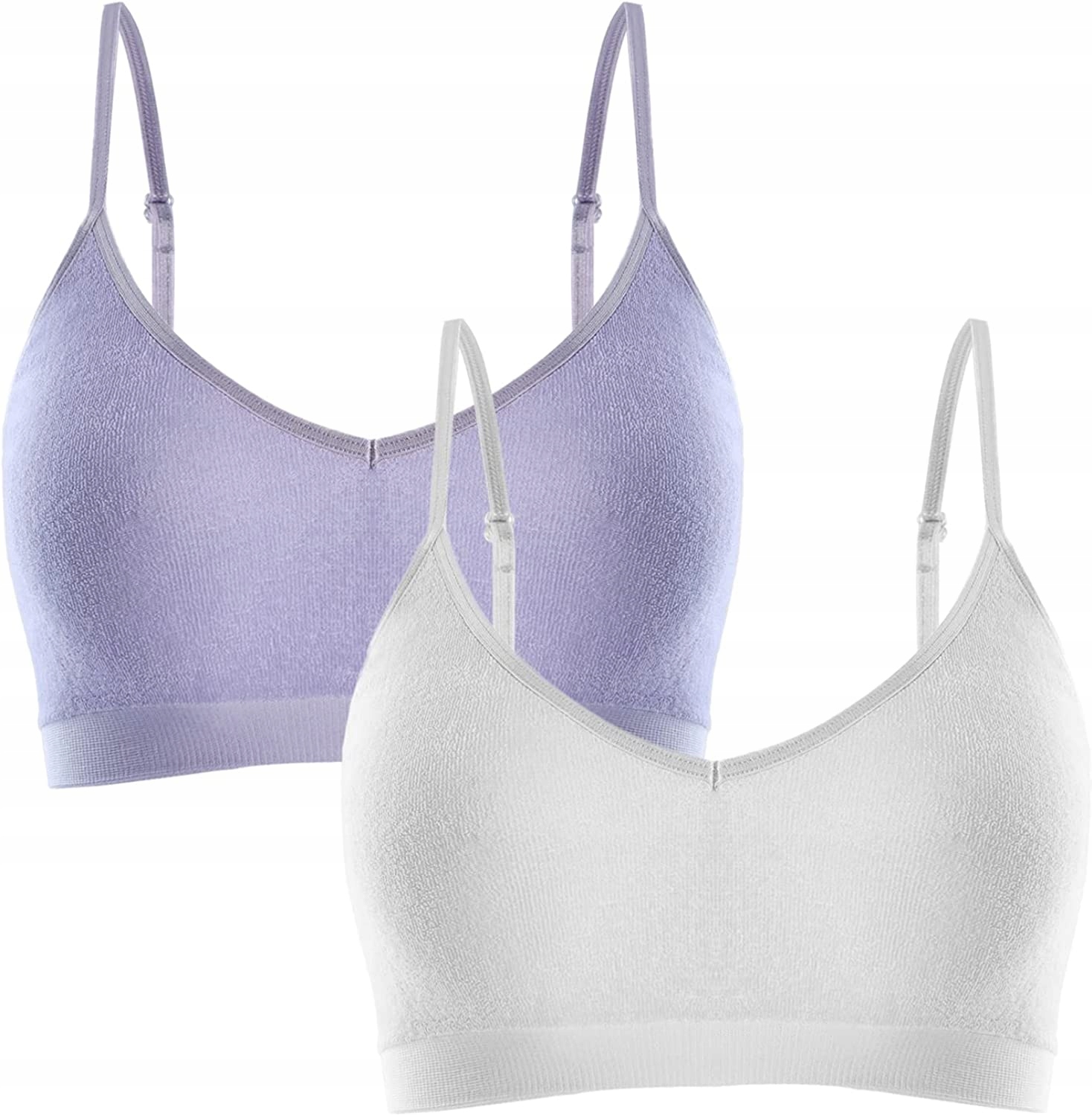

Biustonosz Miękki Sportowy 2PAK Biały Fioletowy XL