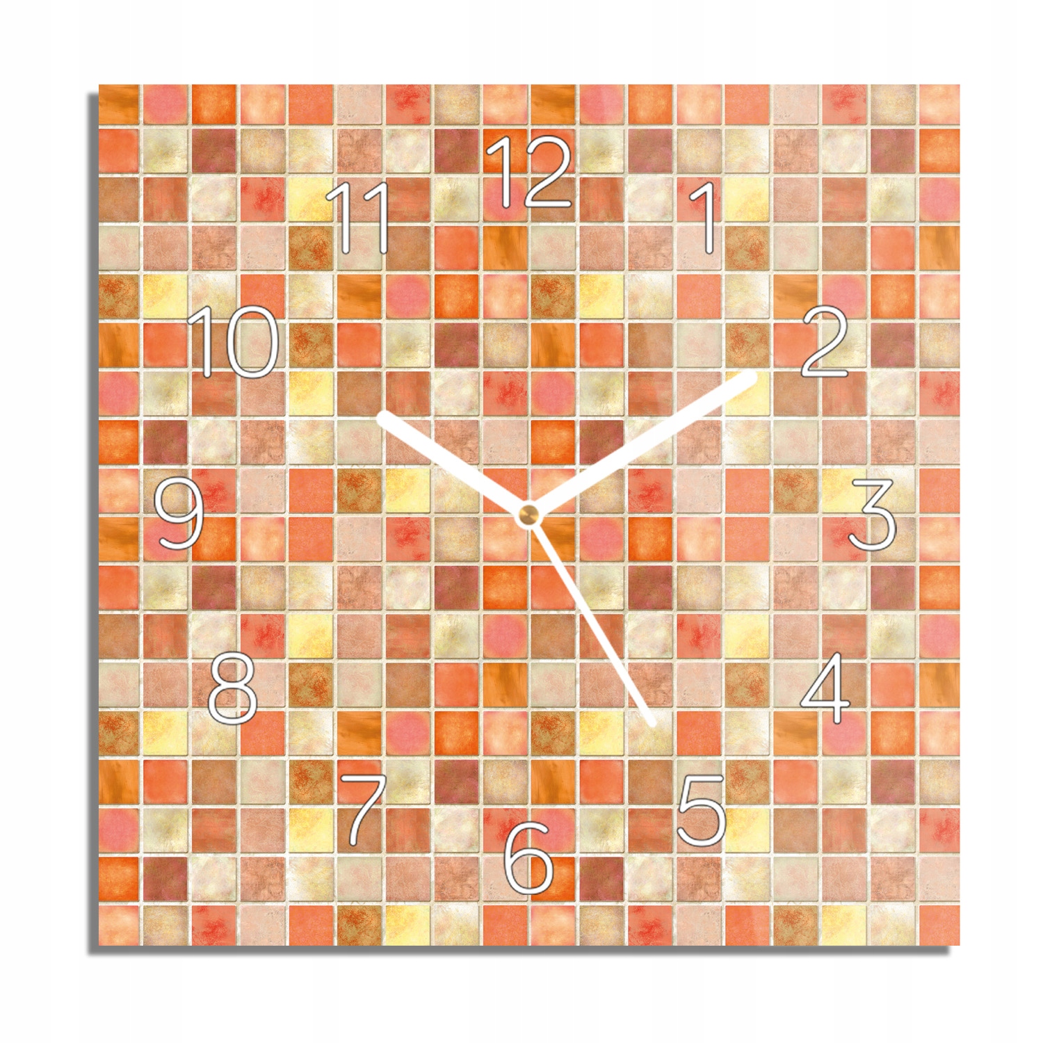 

Mozaika kostka wzór zegar szklany na ścianę 30x30