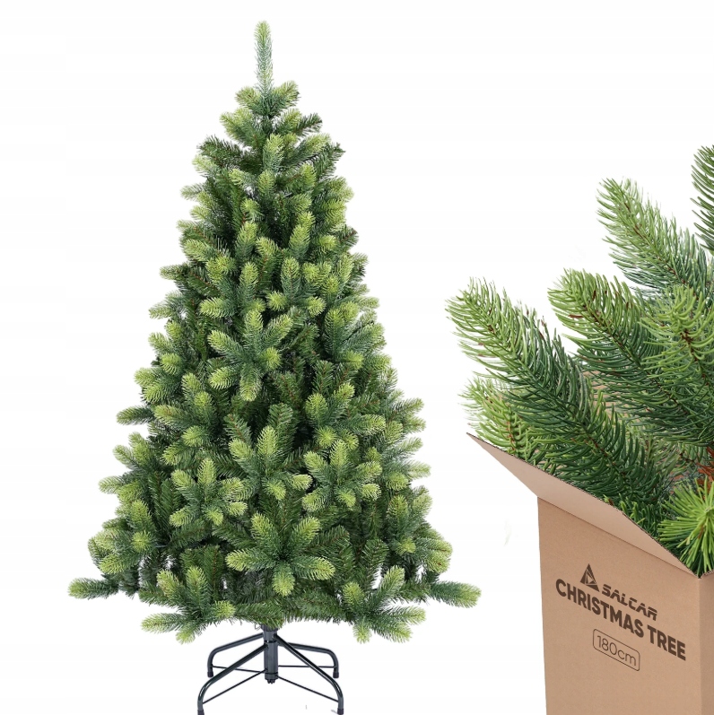 Umelý Vianočný Stromček 210 CM S Hustými Vetvičkami Pe Pvc Stojan
