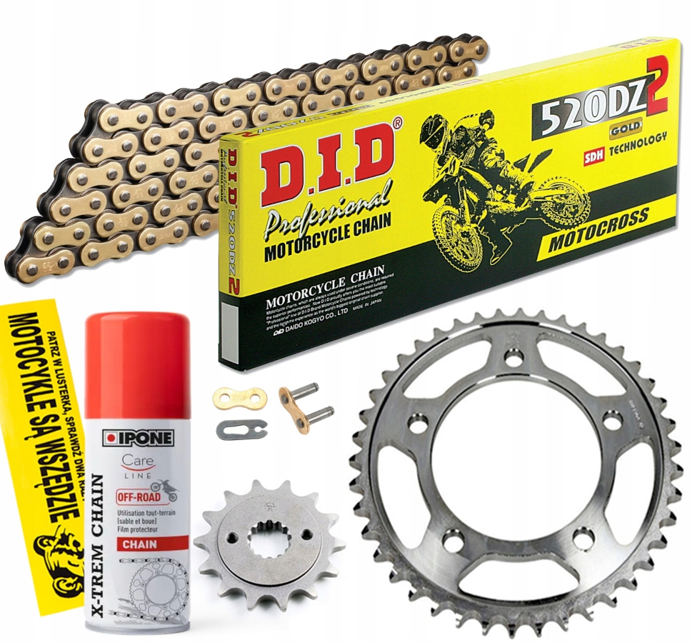 DID520DZ2G&B-116 JTF1323.13 - КОМПЛЕКТ ПРИВОДА DID JT HONDA CR 125 2004-2007