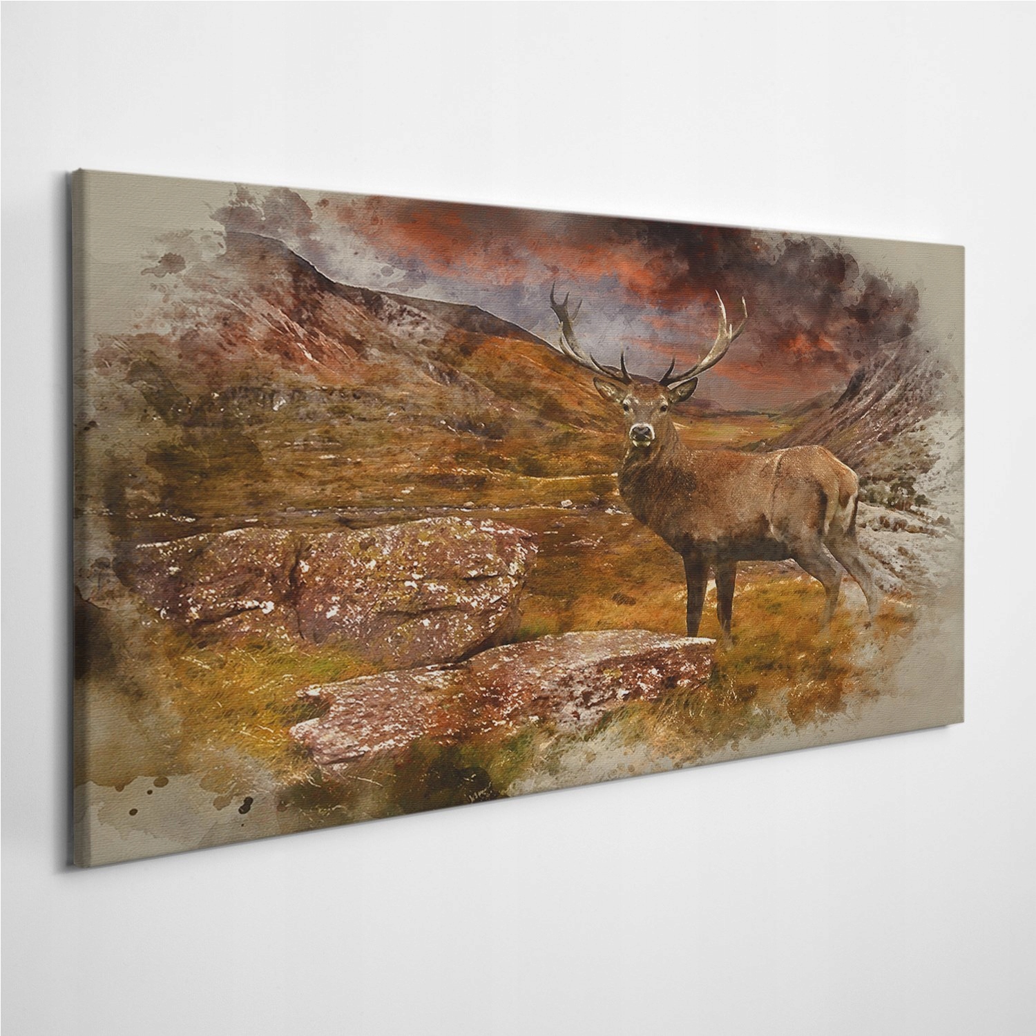 

Fotoobraz na płótnie Jeleń Zachód Słońca 120x60 cm