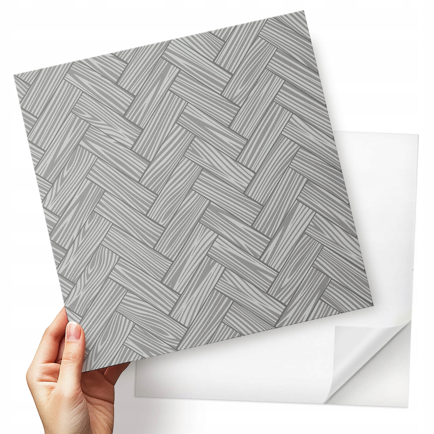 Vinylové dlaždice s grafikou do koupelny Dřevěný vzor vazby 9x30x30 cm