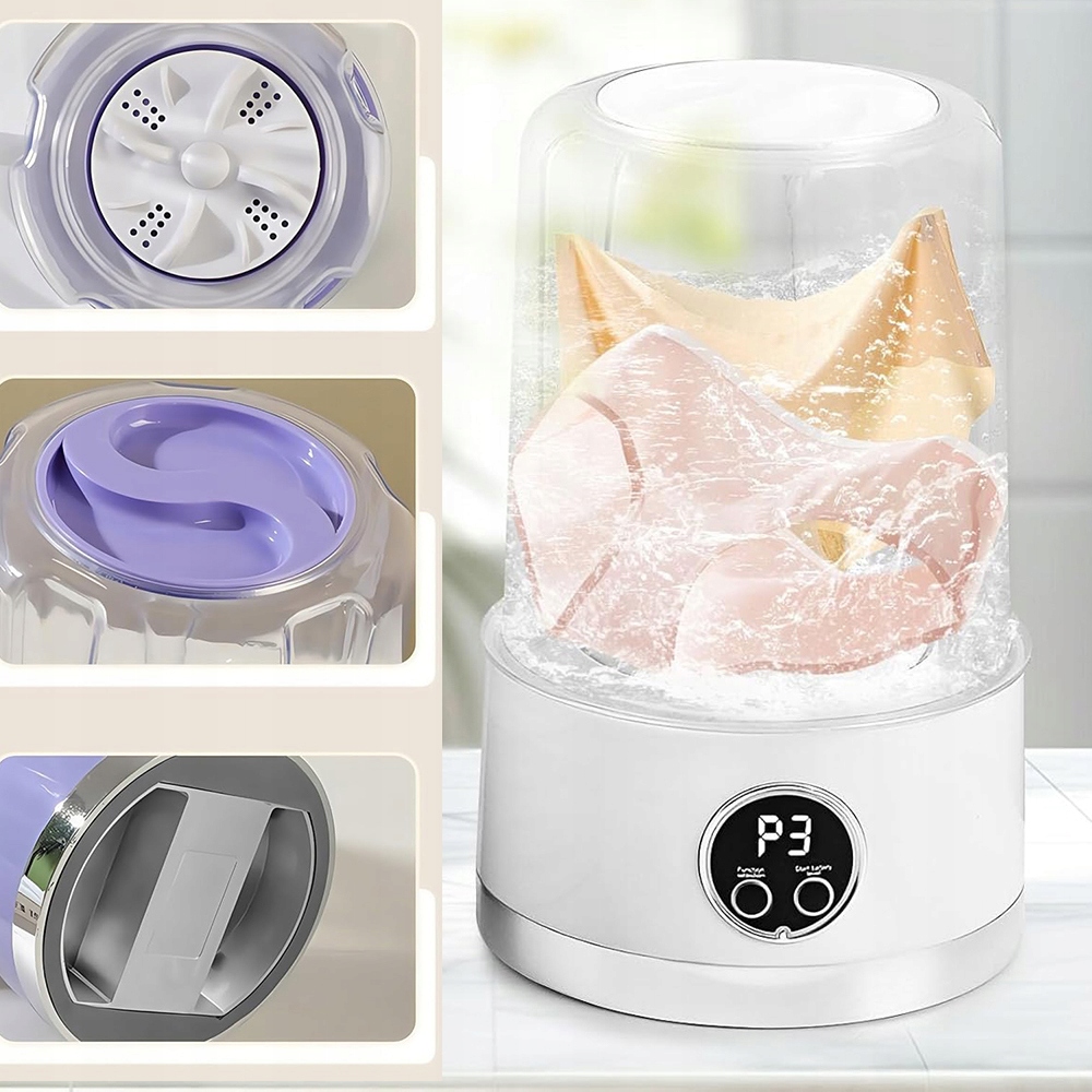 KOMPAKT MOSÓGÉP 360° SCRUBBING 3000MAH AKKUMULÁTOR KEMPINGEZÉSHEZ Modell X11