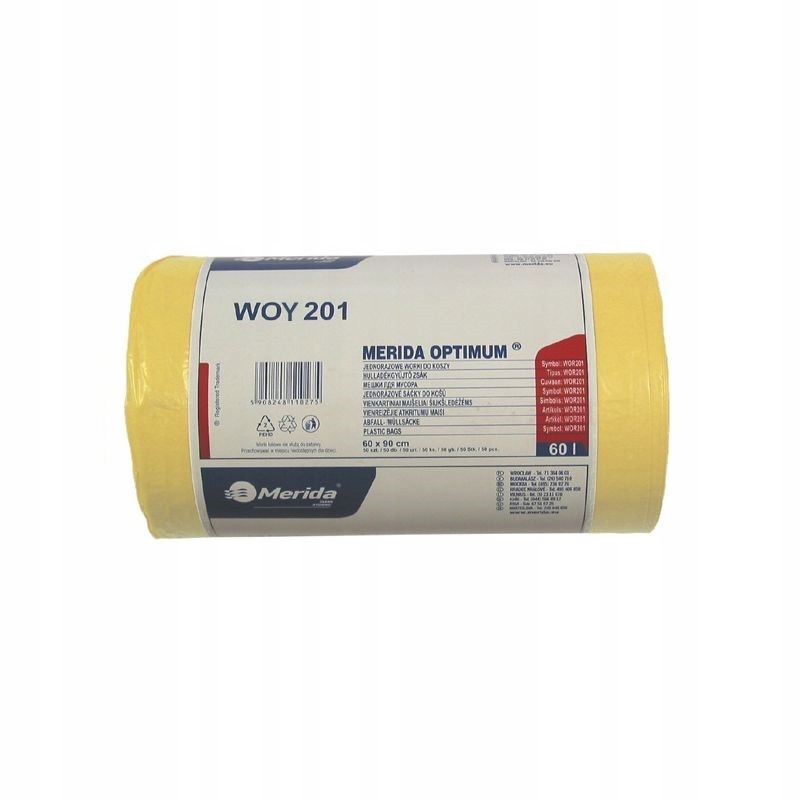

Worki Na Śmieci Merida Optimum 70l żółte a'50