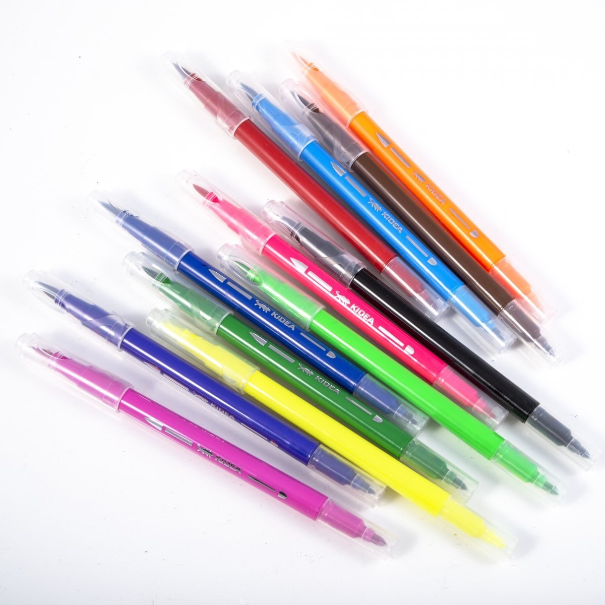 PISAKI DWUSTRONNE PĘDZELKOWE 12 SZTUK KIDEA Marka Kidea