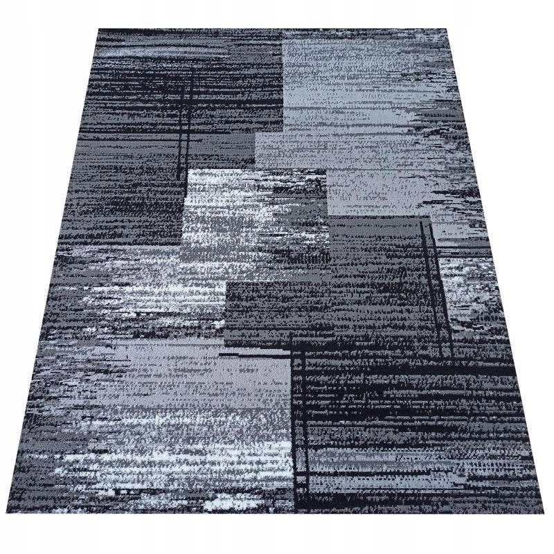 

Dywan szary geometryczny tani Bcf 80x150