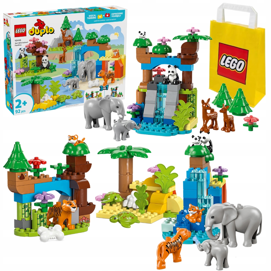 Lego Duplo 10446 Rodiny divokých zvířat 3v1 Novinka 2+ Velký set