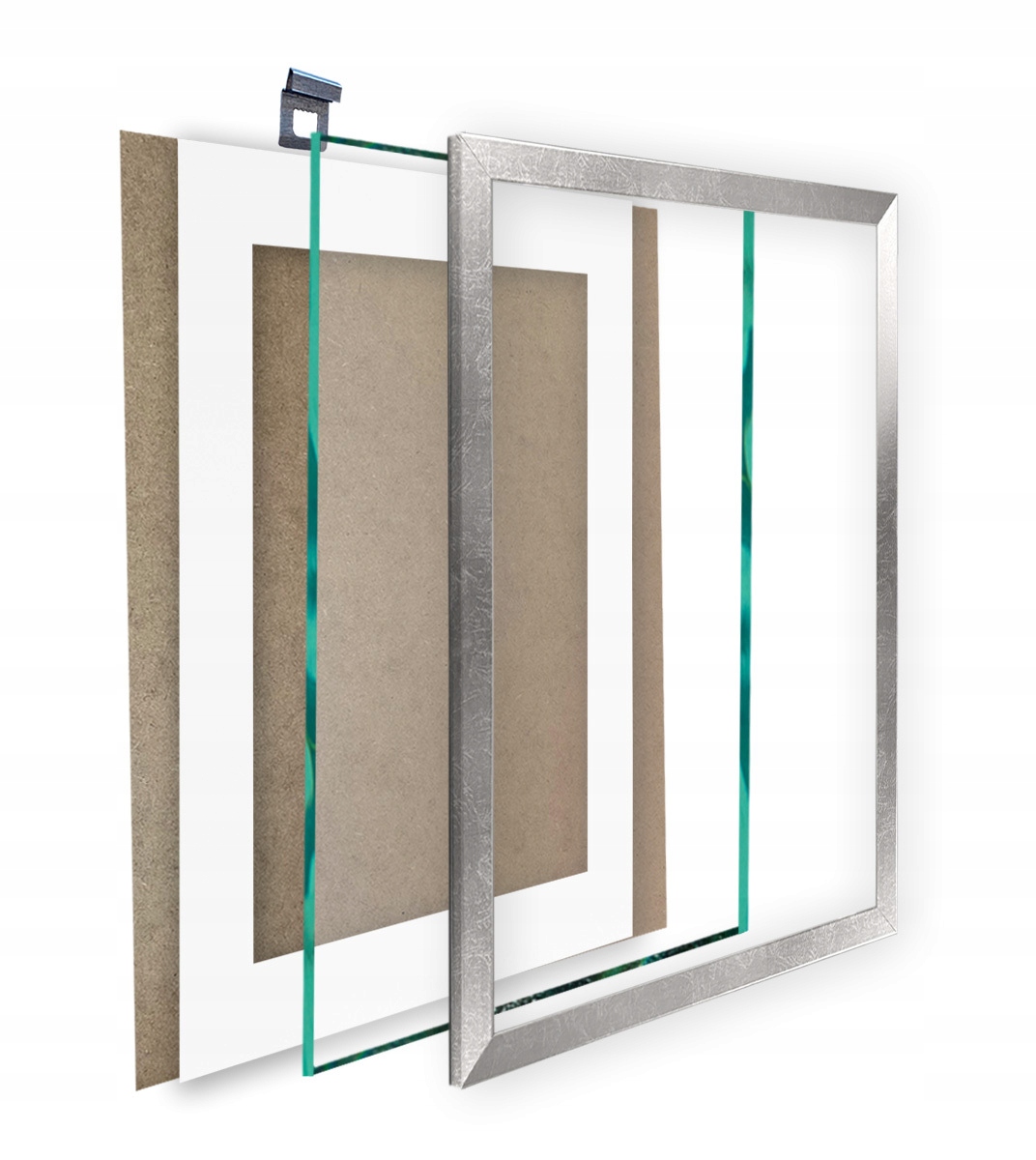 Ramka 13x18 passe-partout 10x15 Italia srebrna Szerokość produktu 13 cm