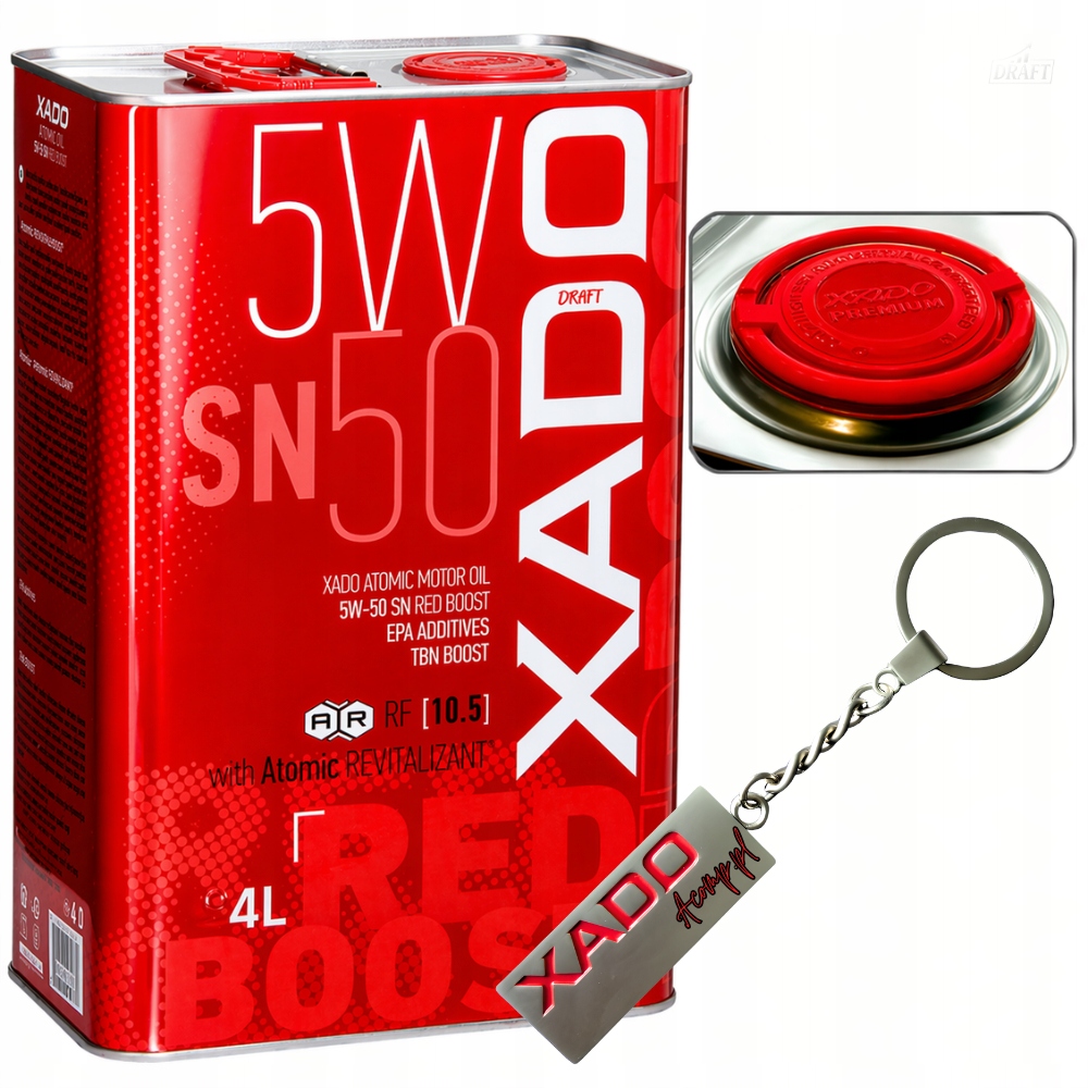 Xado Red Boost 5w50 Sn/cf A3/B3/B4 4L olej ceramiczny z revitalizantem
